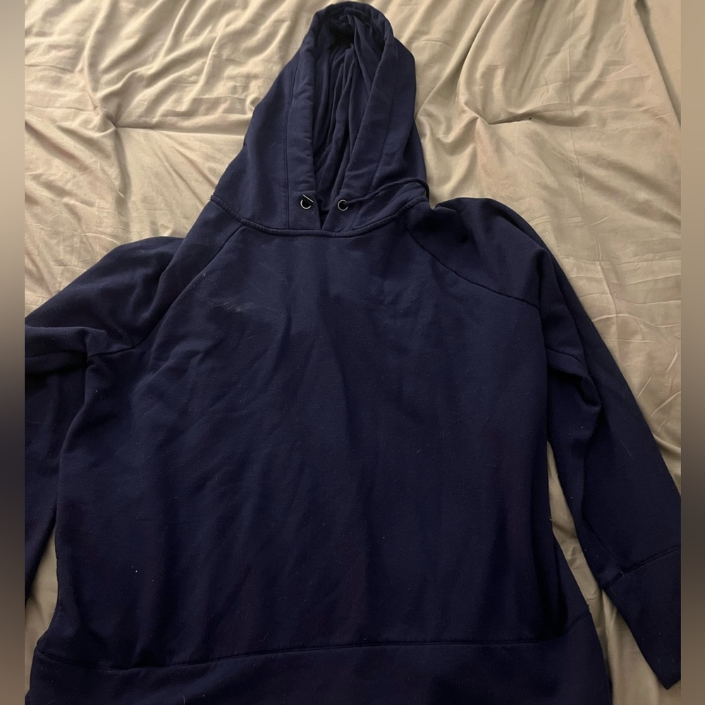 dark blue plain large hoodie